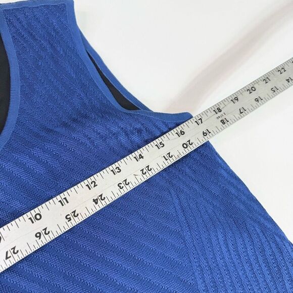 Ming Wang Dress Womens Small Jacquard Textured Royal Blue Sleeveless Bodycon - Picture 5 of 7